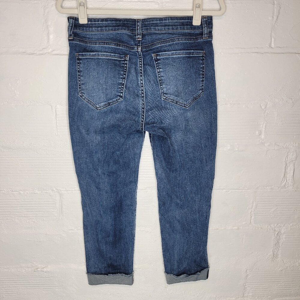Kut From The Kloth Women's Size 8 Jeans Amy Crop Straight Leg Cuffed - Picture 2 of 8